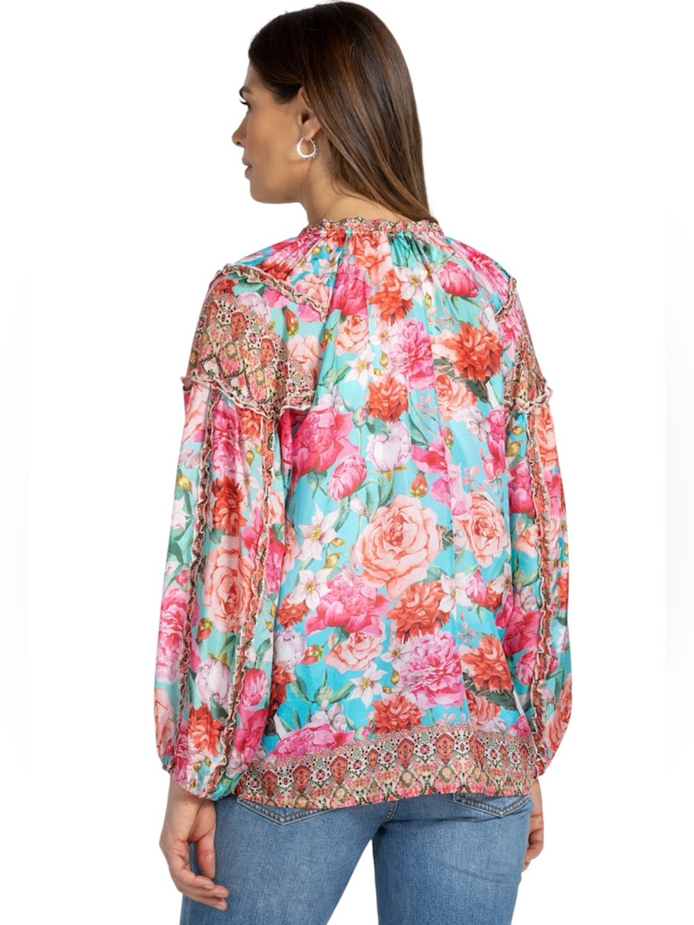 JOHNNY WAS Rose Narcisa Blouse Size XL - Picture 8 of 15